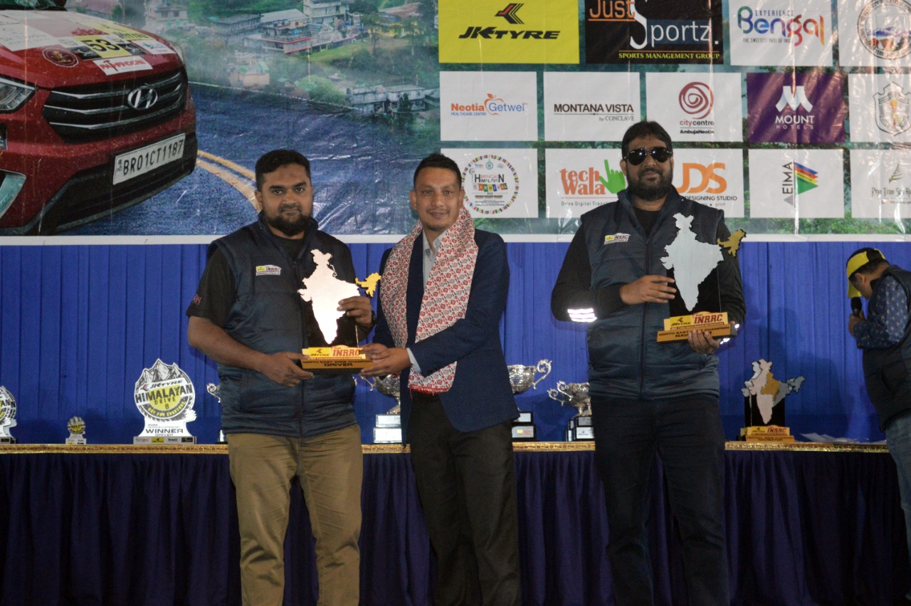 Ajgar-Musthafa emerge champions in JK Tyre Himalayan Drive 8 to win INRRC 2021 crown